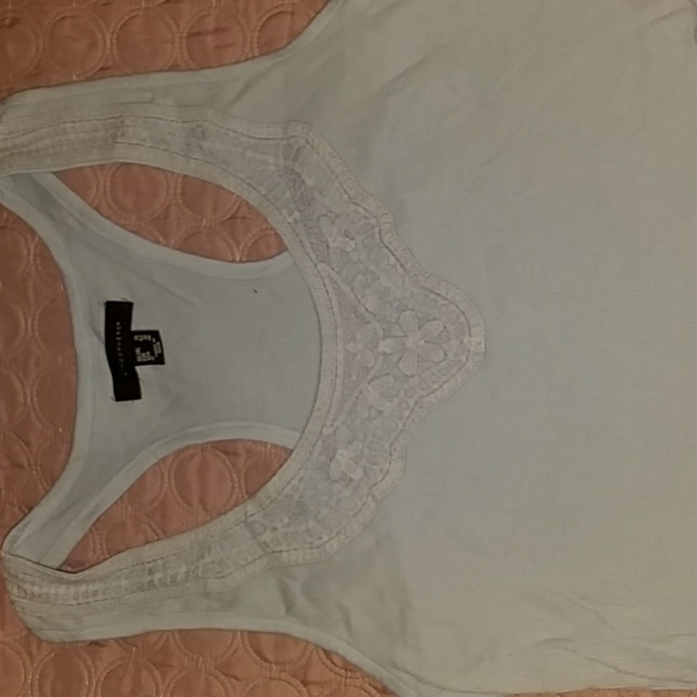 Little lace emblem tank top